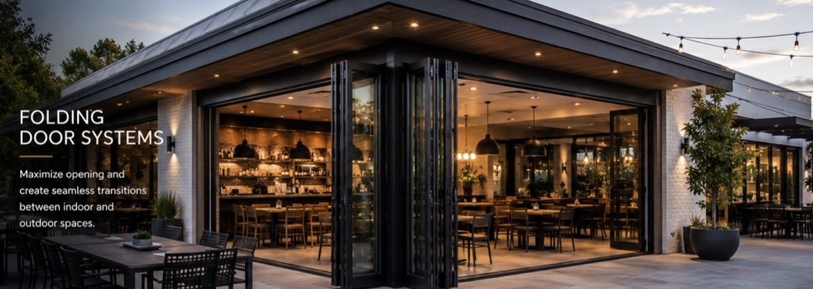 Commercial folding door system